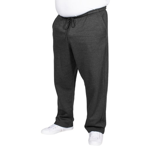 Charcoal sweatpants worn from front angle.